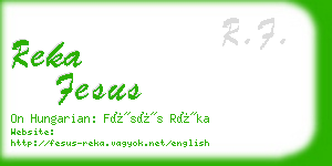 reka fesus business card
